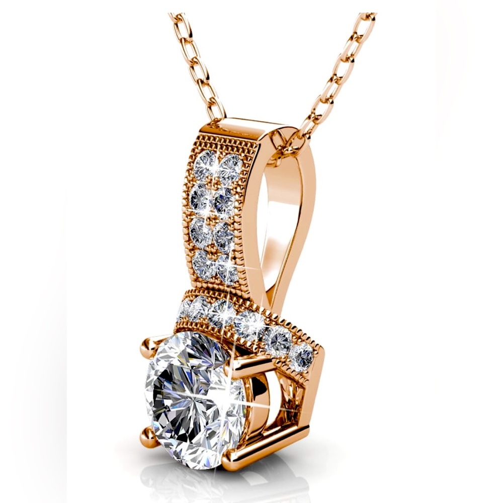 Beautiful Rose Gold Diamond necklace